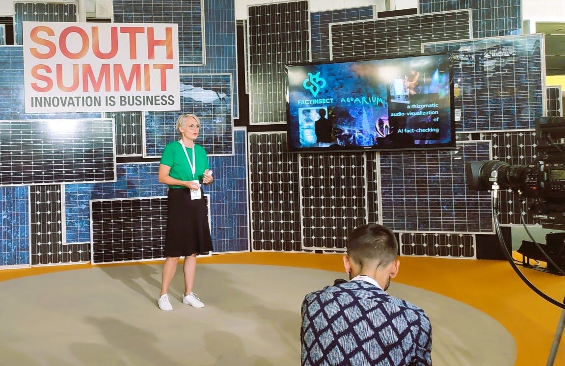 Silja Kempinger präsentiert Factinsect beim South Summit Madrid